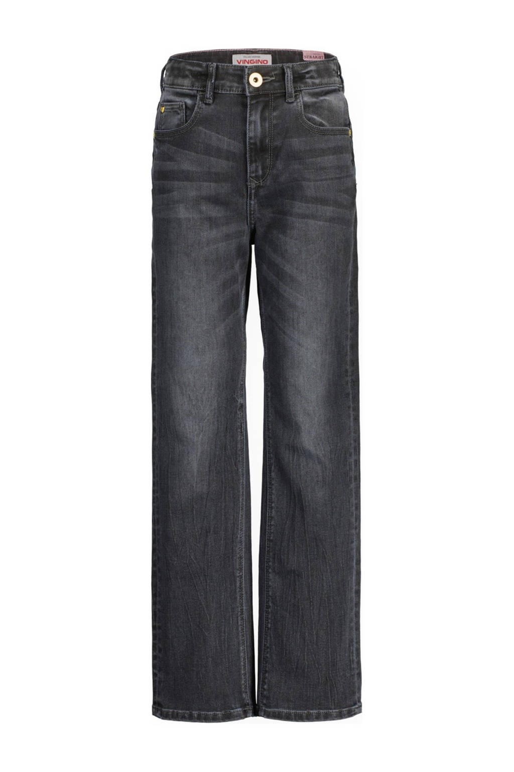 Vingino high waist straight leg jeans Catie washed black