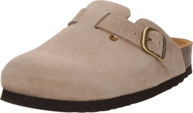 Scholl Klomp Women Fae Suede Sp Dark Beige