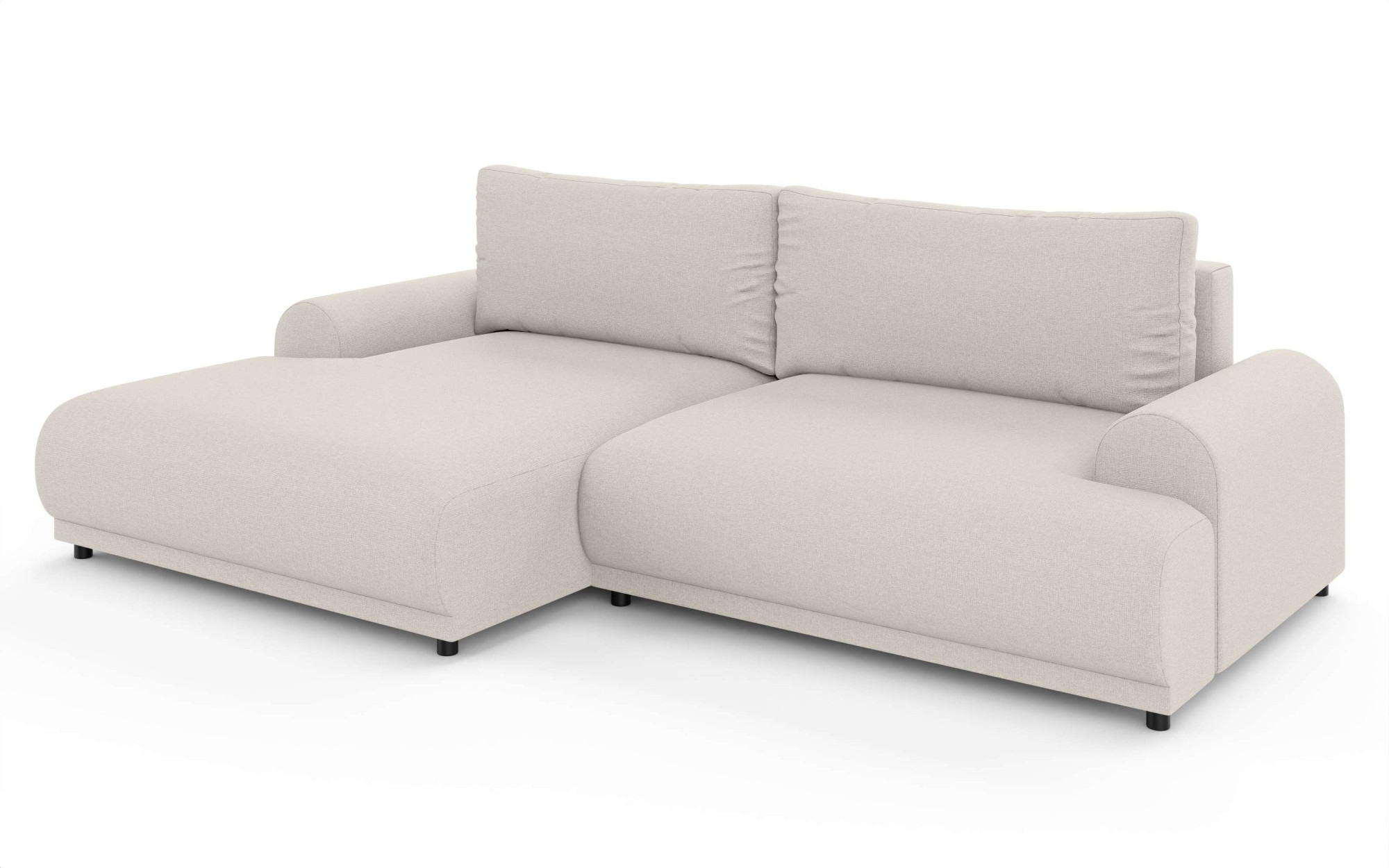 Home affaire Ecksofa »Marsby, mit Bettfunktion und Bettkasten, Masse: B/H/T 242/65/145 cm« L-Form mit Wellenunterfederung, Recamiere links oder rechts bestellbar