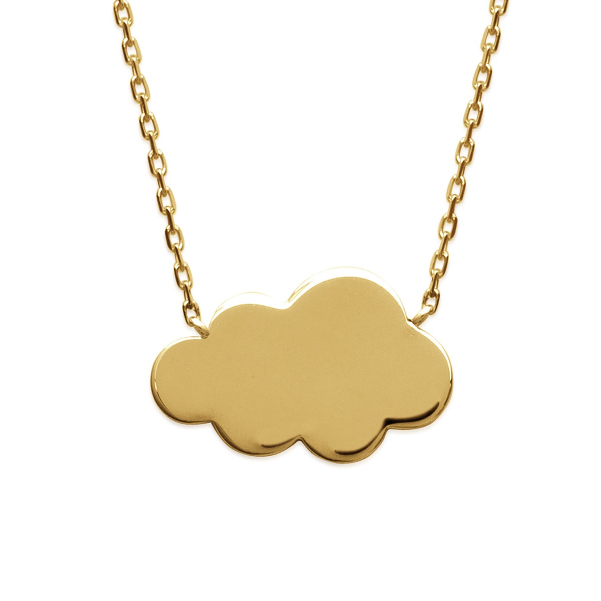 Collier Brillaxis nuage plaqué or
