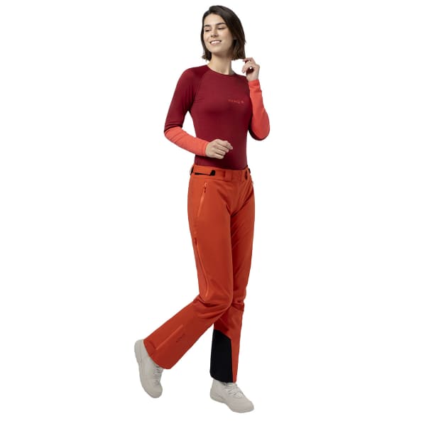 Pantalon ski de randonnée AYAQ NUNATAK HYBRID PANTS W ORANGE SUNRISE