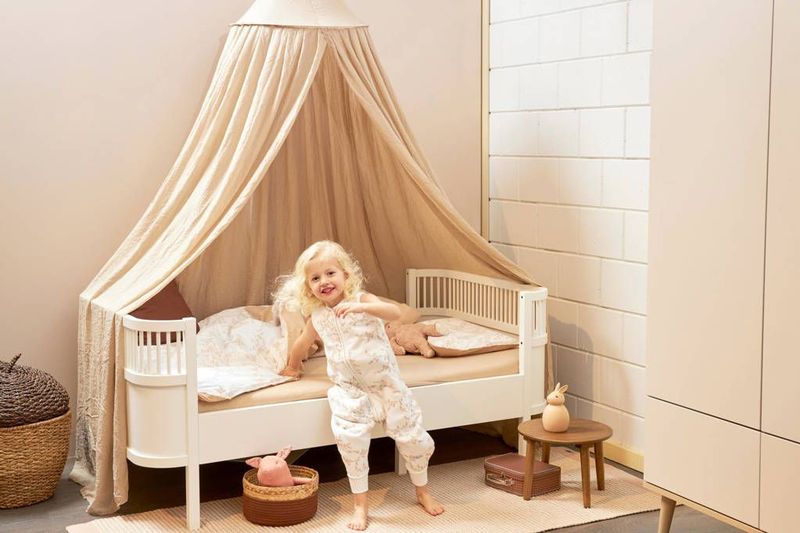 Meyco Baby Branches baby zomer slaapoverall jumper - sand - 80cm - 0.5 TOG