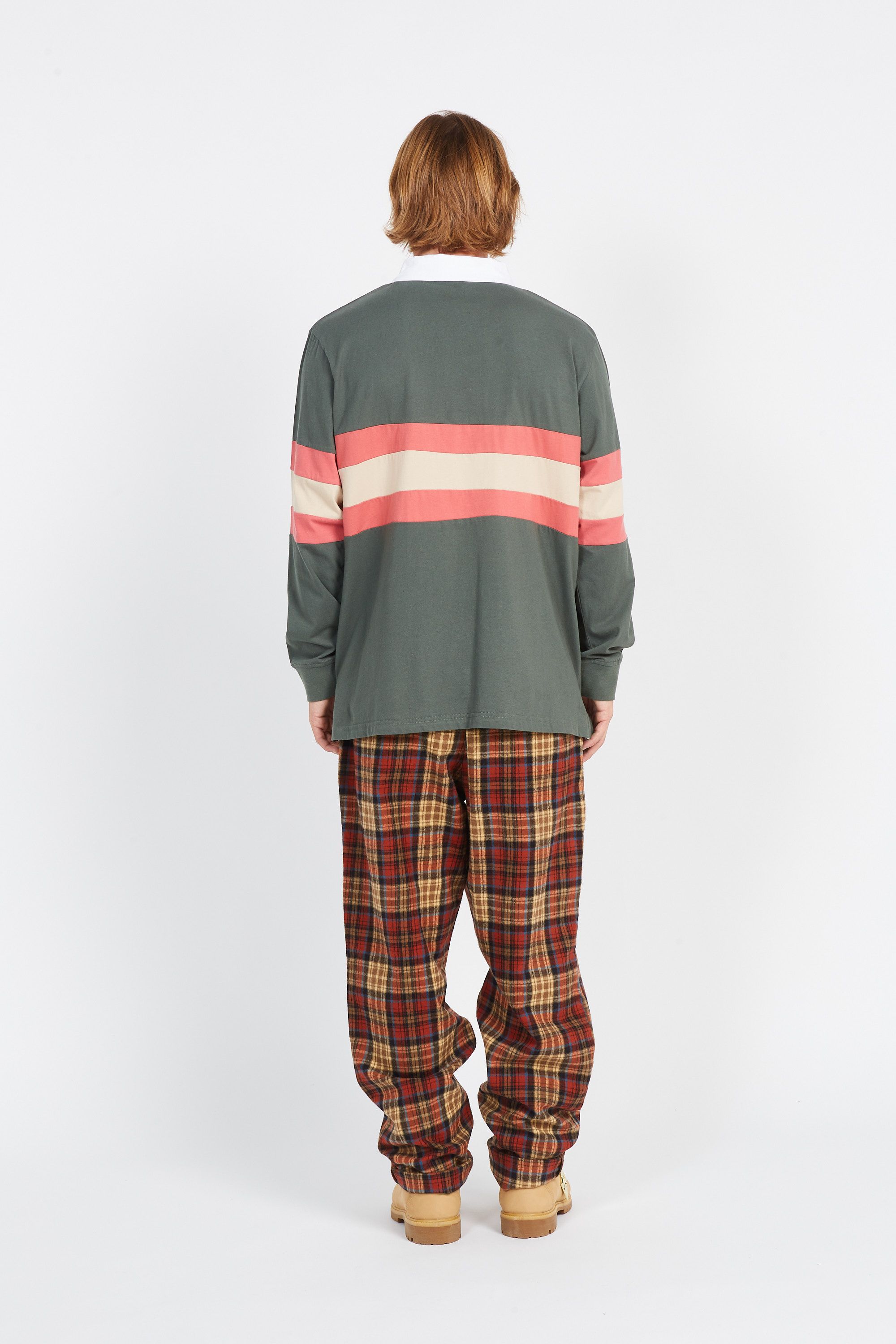 SANTA CRUZ Polo Mini Hand Stripe L/S Polo Vert