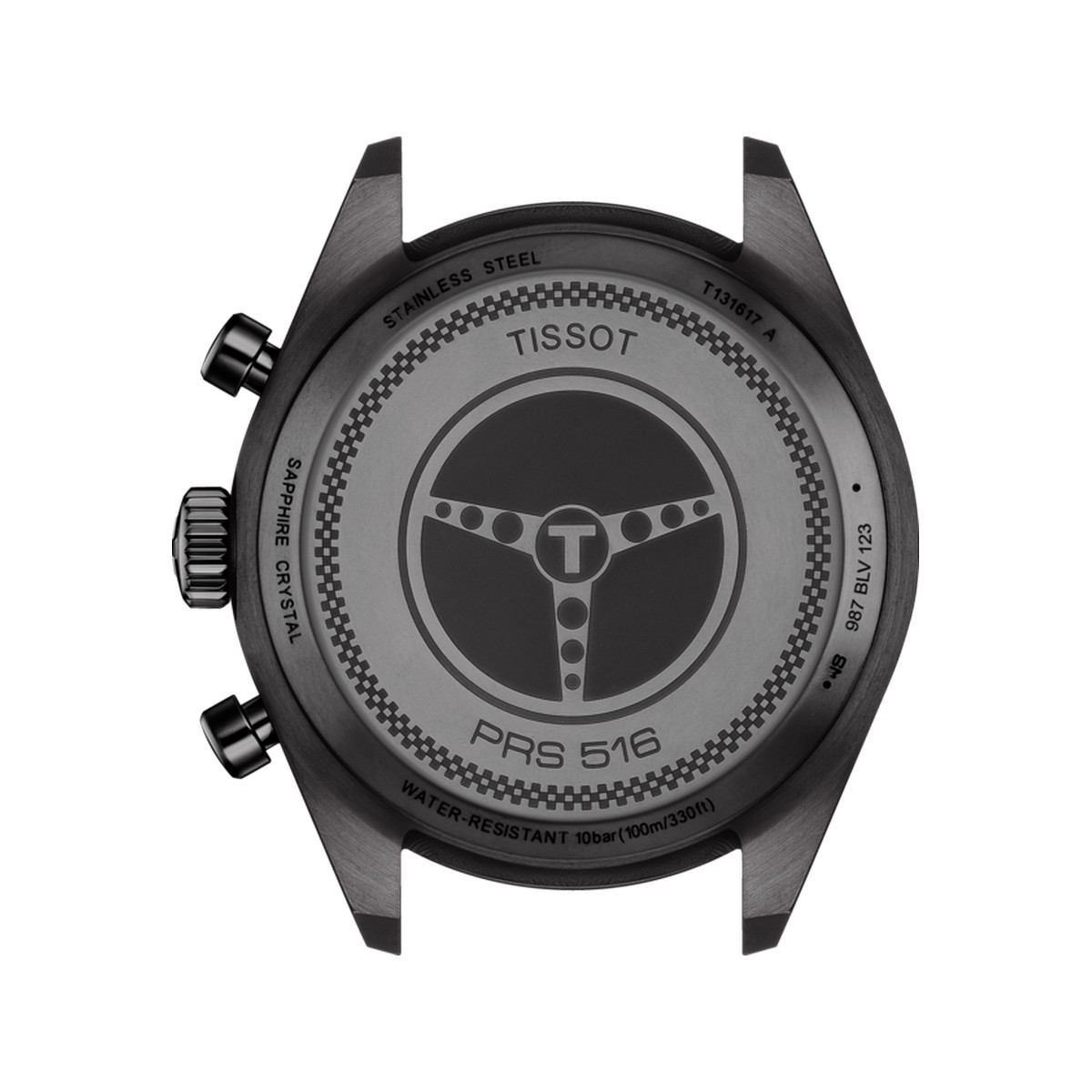Montre Tissot homme chronographe acier bracelet cuir noir