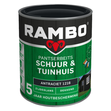 Rambo Pantserbeits Schuur & Tuinhuis zijdeglans dekkend antraciet 750 ml