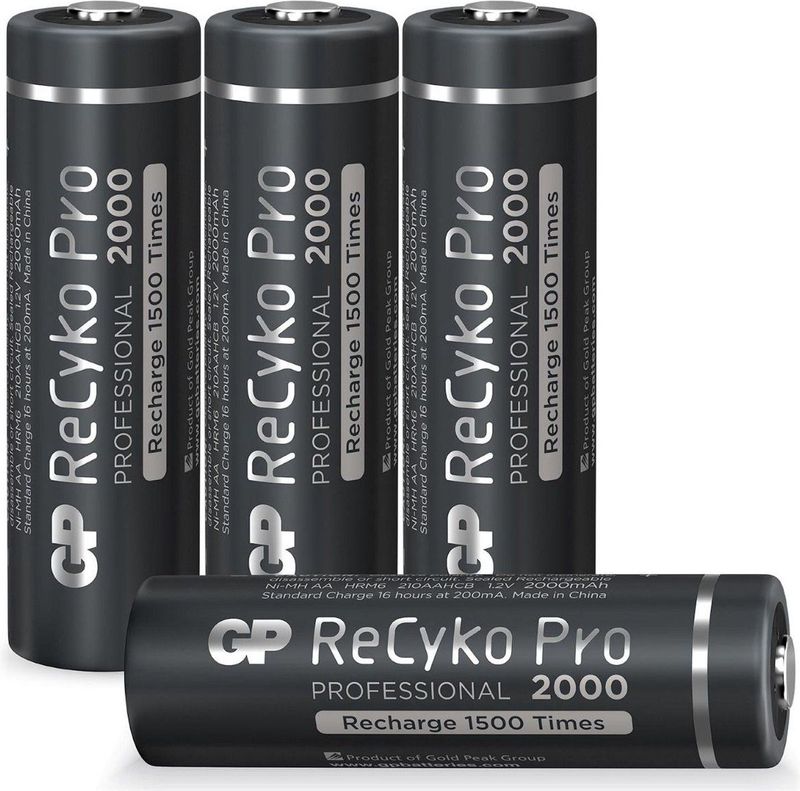 GP 2000 ReCyko Pro Oplaadbare AA / HR06 Ni-Mh Batterij (4 Stuks)
