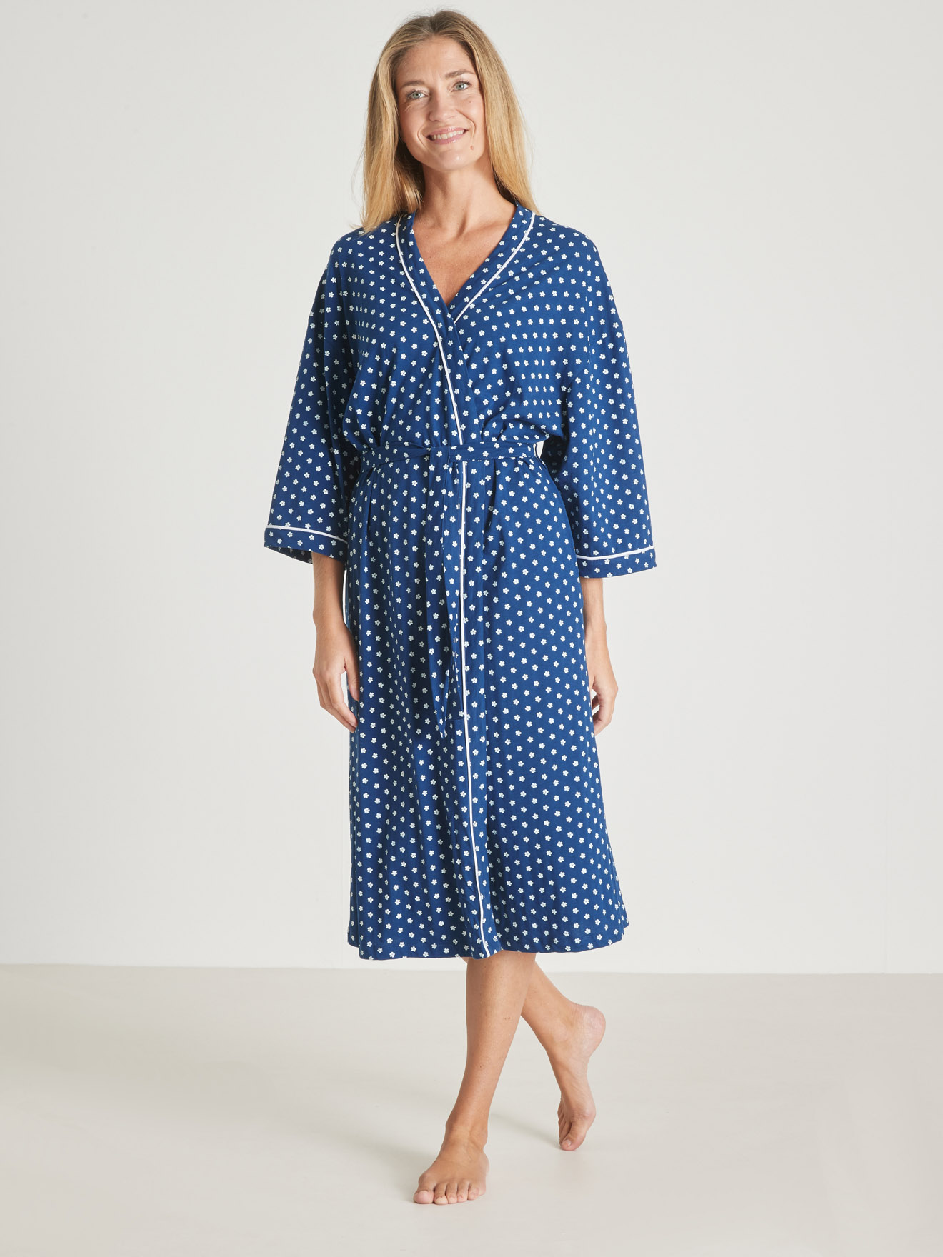 Peignoir kimono maille jersey pur coton
