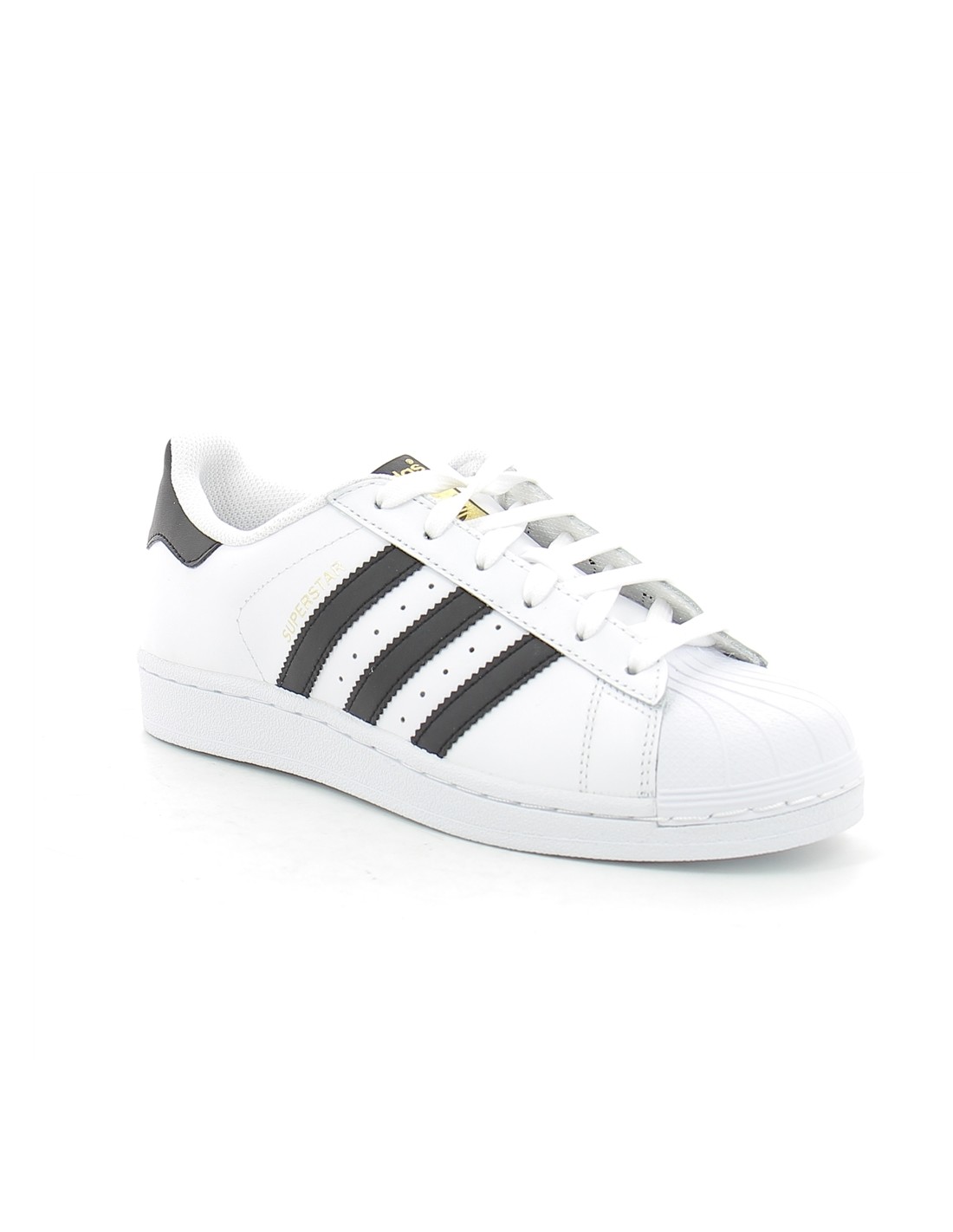 adidas sneakers femme superstar j cuir blanc noir