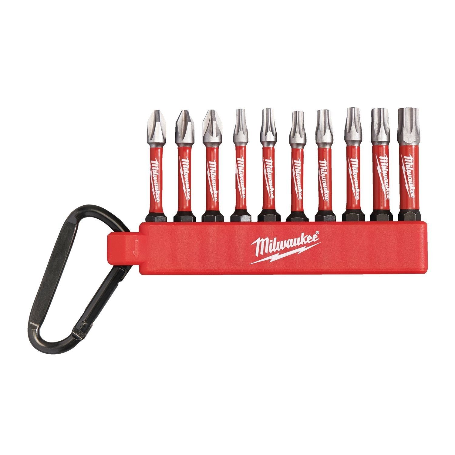 Milwaukee SHOCKWAVE™ Bitset Impact Duty™ CARABINER Set 10-delig - 4932480941