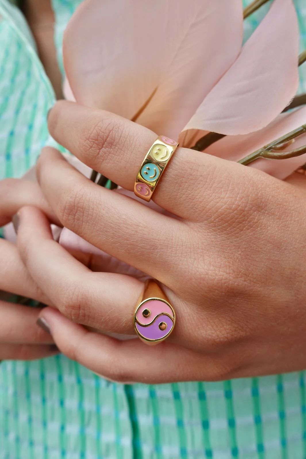 Mellow Moon Smiley Ring