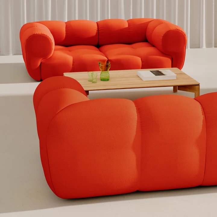 OUT Objekte unserer Tage - Sander 06 Links 3-Sitzer Sofa, fliederblau (Vidar 4 0723 by Kvadrat)