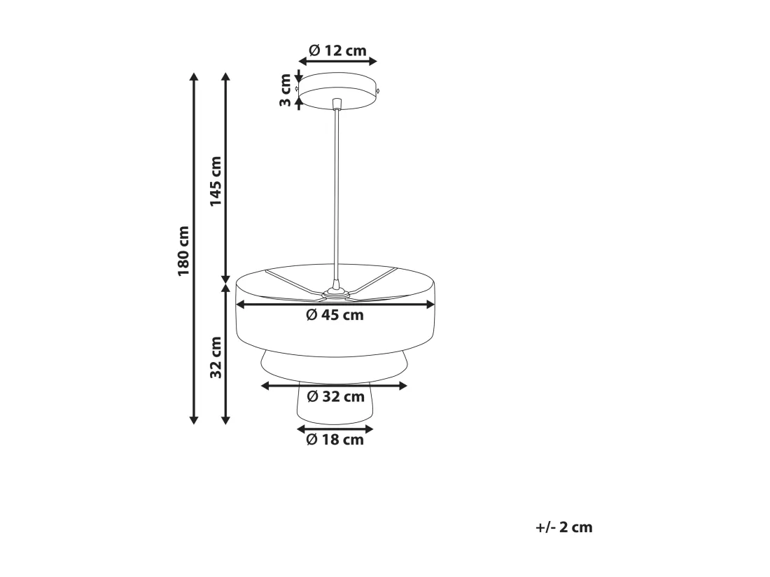 Lampe suspension CHAMBO Papier Naturel