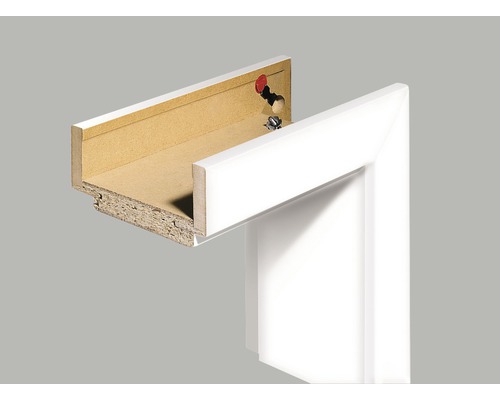 Compleet frame Pertura CPL Design wit (vergelijkbaar met RAL 9003) 198,5x61,0x9,0 cm DIN Links