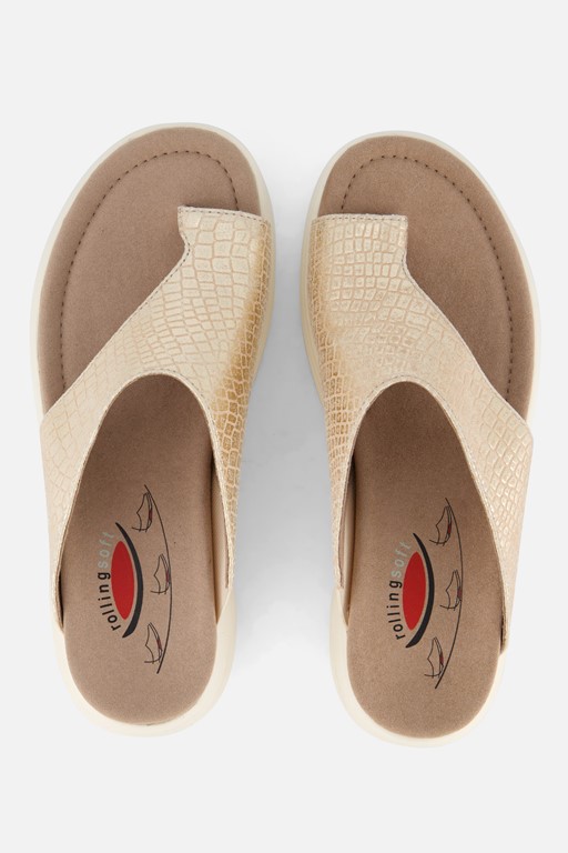 Gabor Slippers goud Synthetisch