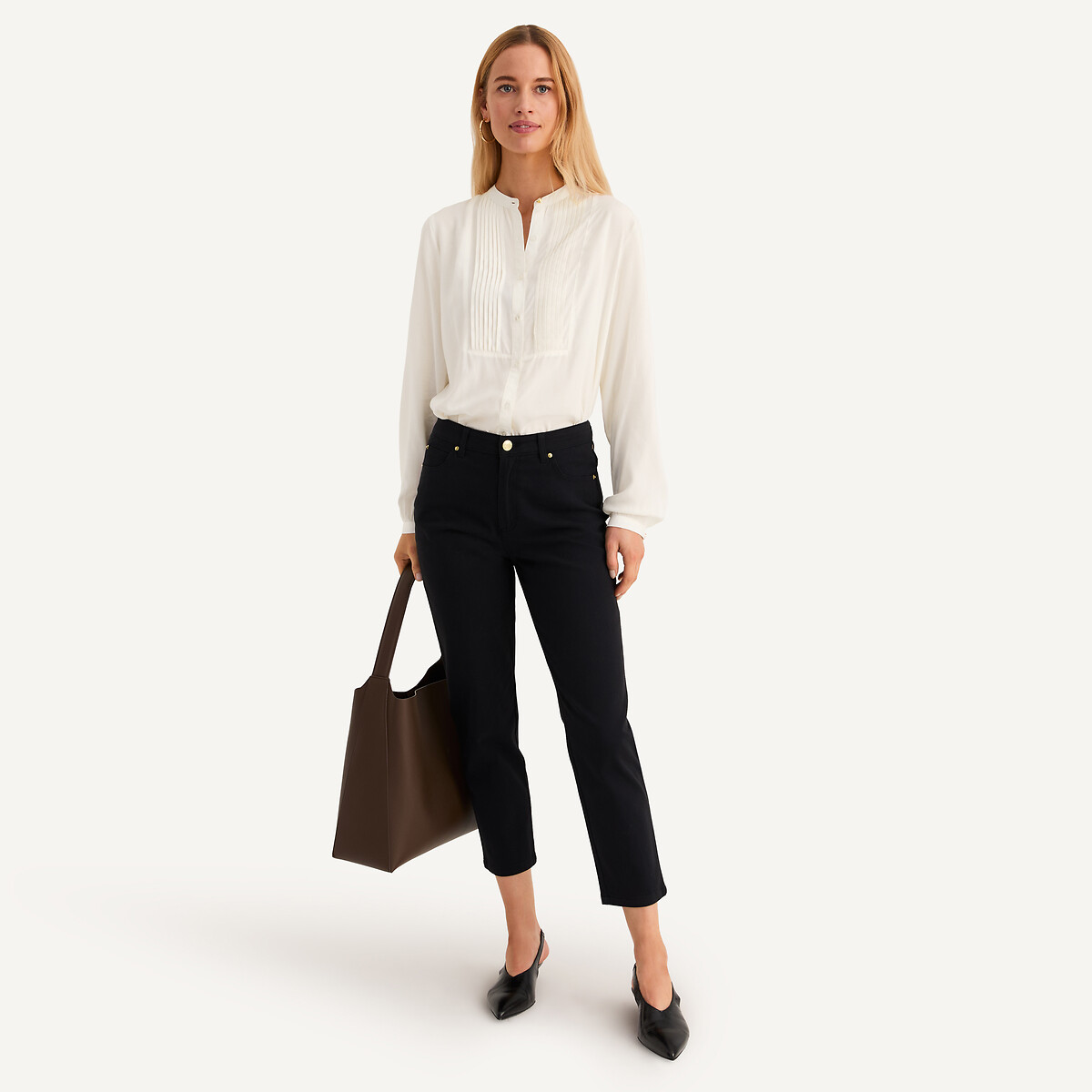 ANNE WEYBURN<br>Direita 7/8 broek, stretch katoen