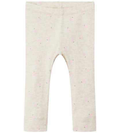 Name It Leggings - Rib - NbfDabua - Peyote Melange m. Jordb?r