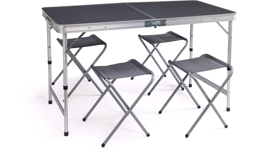 Bord+4 skamler, Sæt foldbar 120x60x70 cm