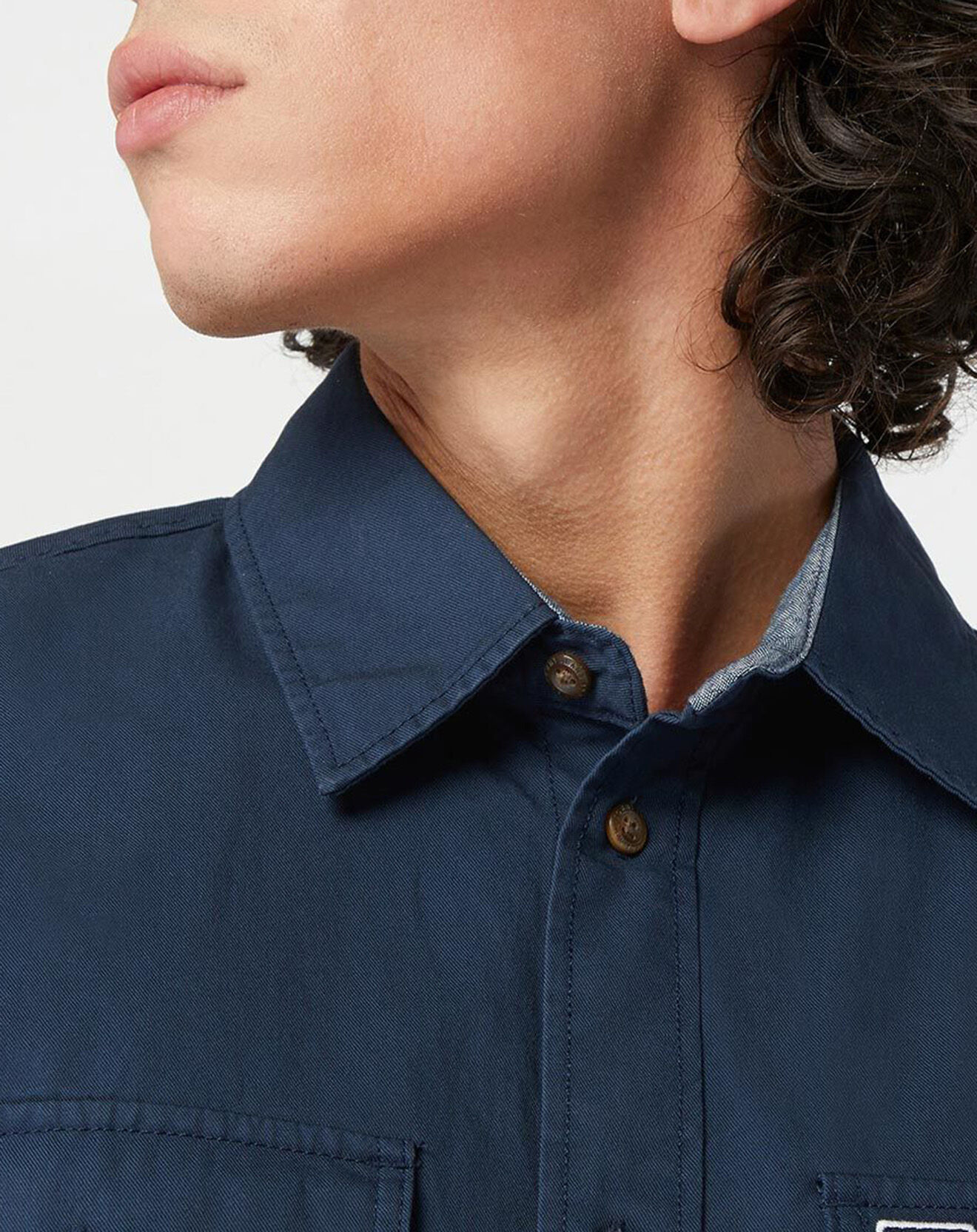Tommy Jeans Surchemise ample 100% Coton Bio Essential Twill bleu marine