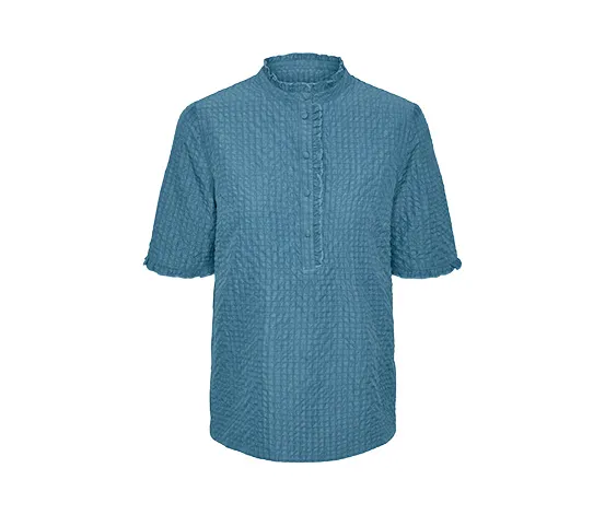 Bluse in Crinkle-Optik