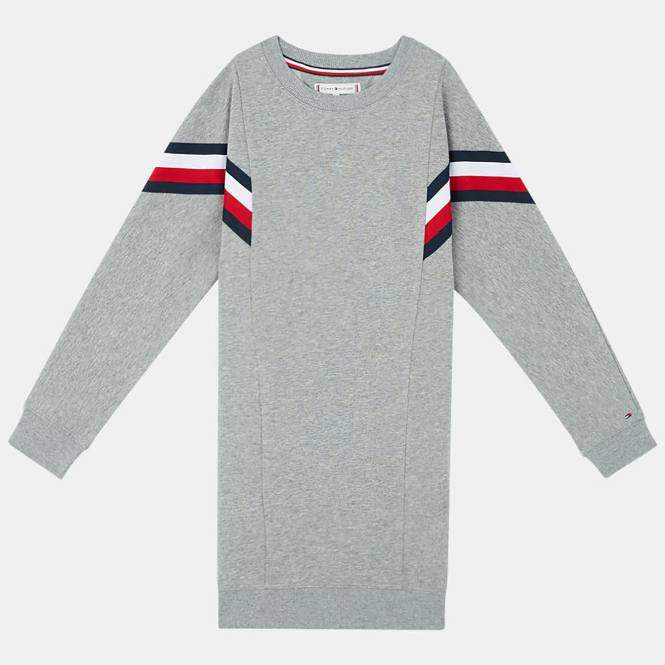 Tommy Hilfiger Robe sweat droite à rayures bleu/blanc