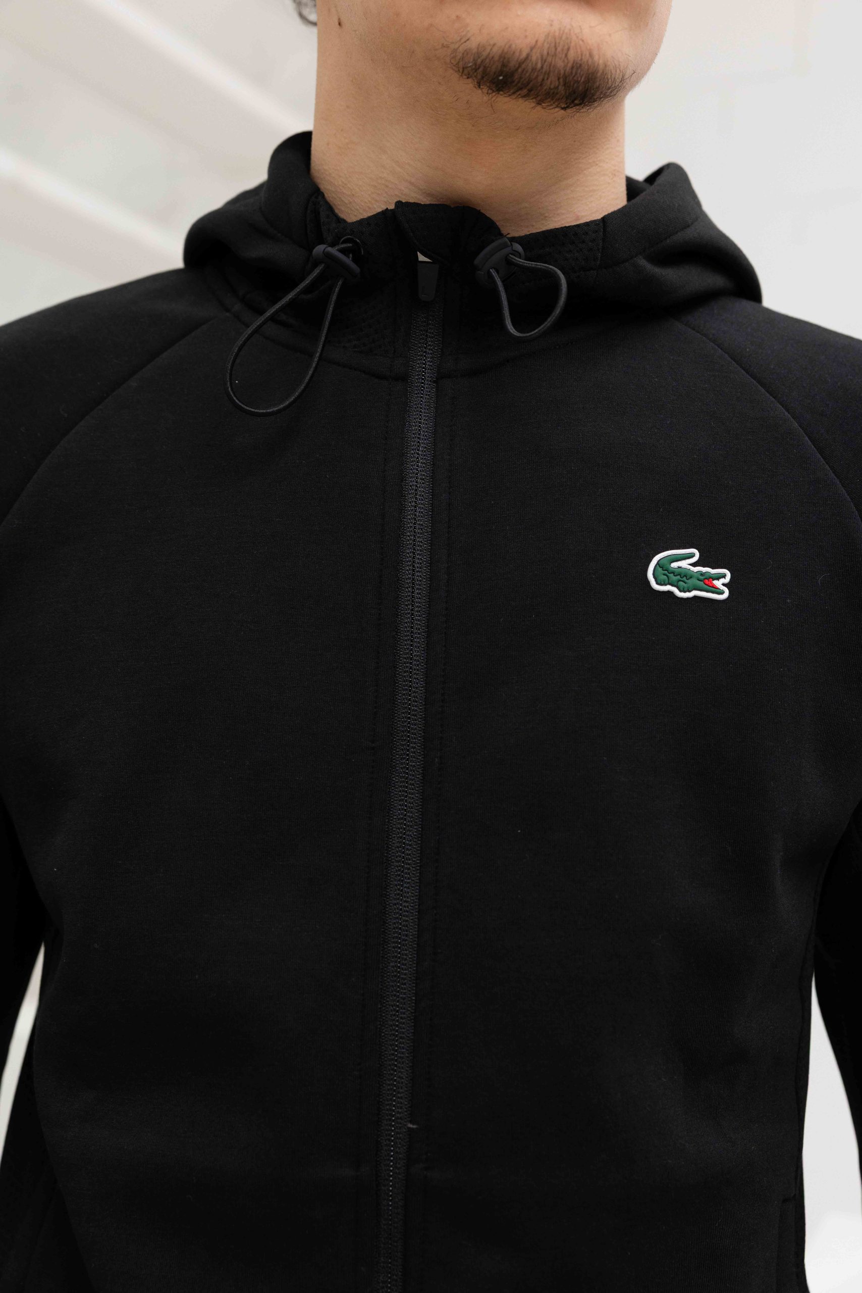 Lacoste Sport Hooded Trainingspak Heren Zwart
