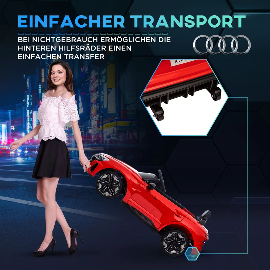 HOMCOM Kinderfahrzeug mit Fernbedienung rot