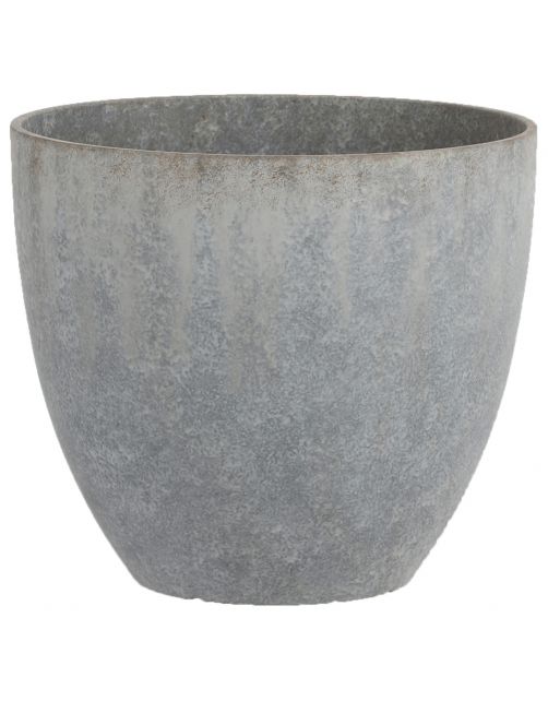 Mica Decorations Buitenpot Bravo Rond Zinc Finish Grijs - Bloempotten
