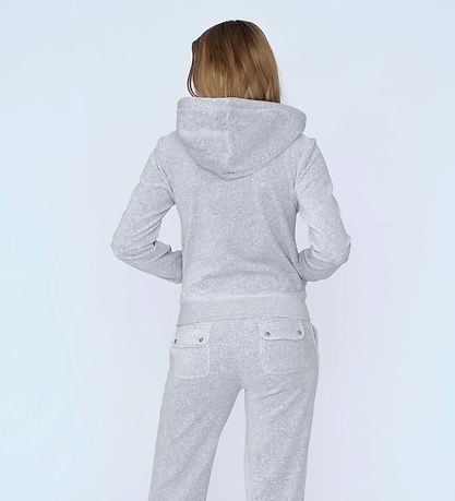 Juicy Couture Cardigan - Velour - Sølver Marl