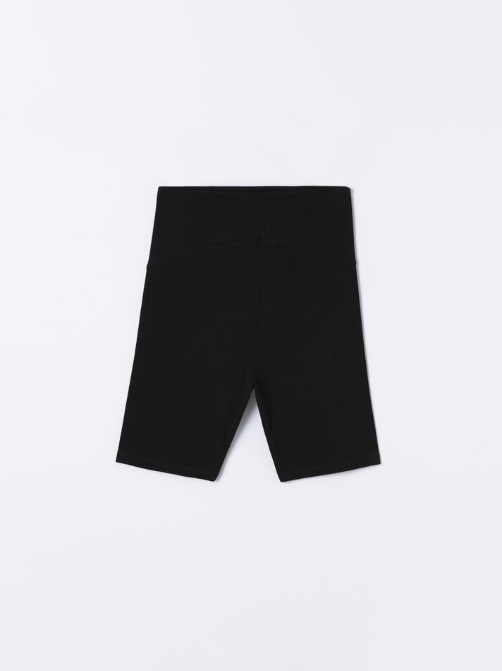 Calça legging de ciclismo para gestantes - Preta