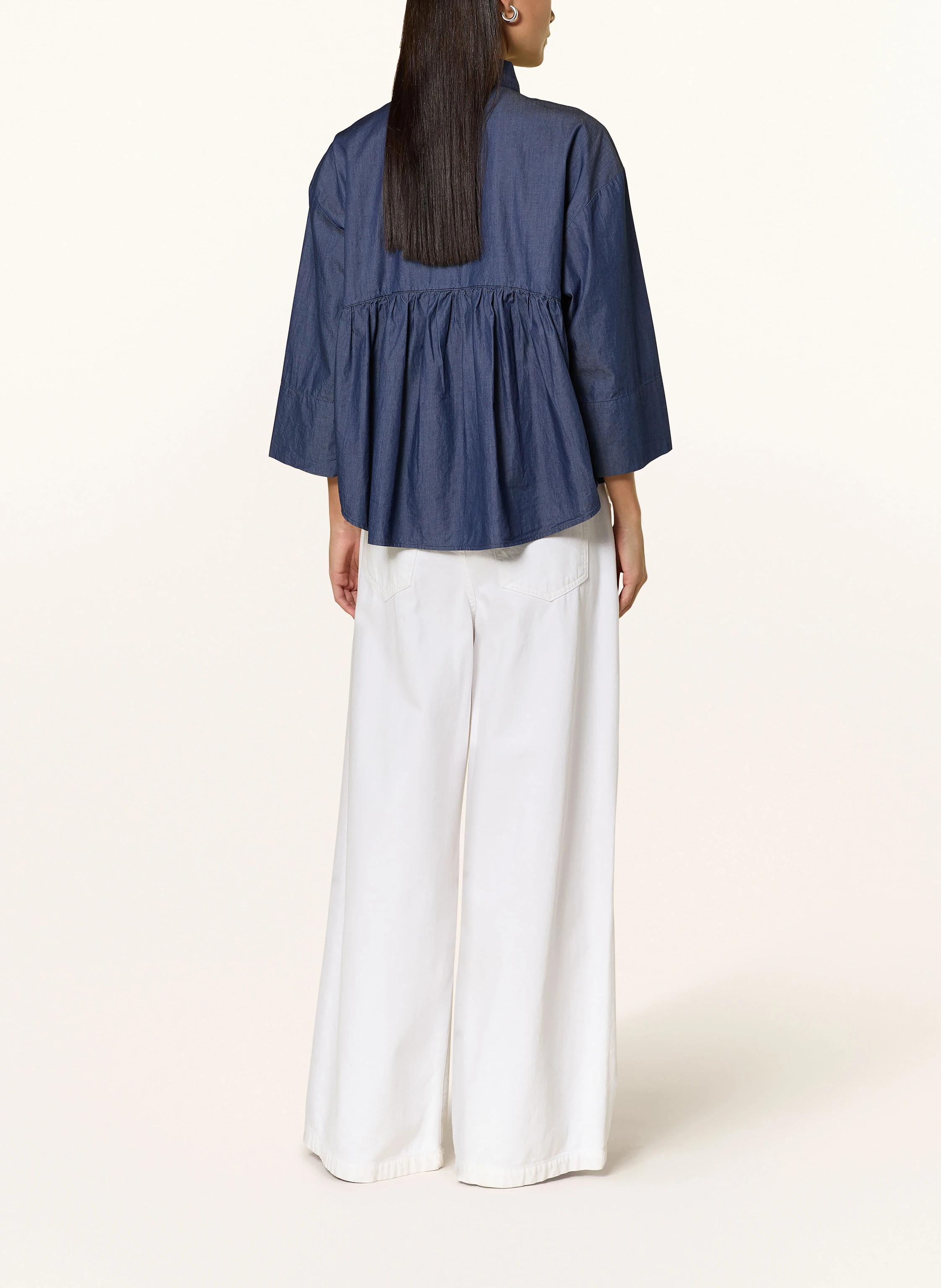 lilienfels Jeansbluse mit 3/4-Arm