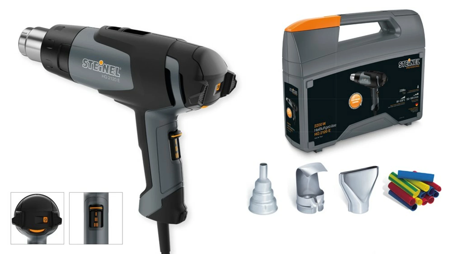 Steinel HG 2120 E Case Heteluchtpistool in koffer - 2200W - 253mm