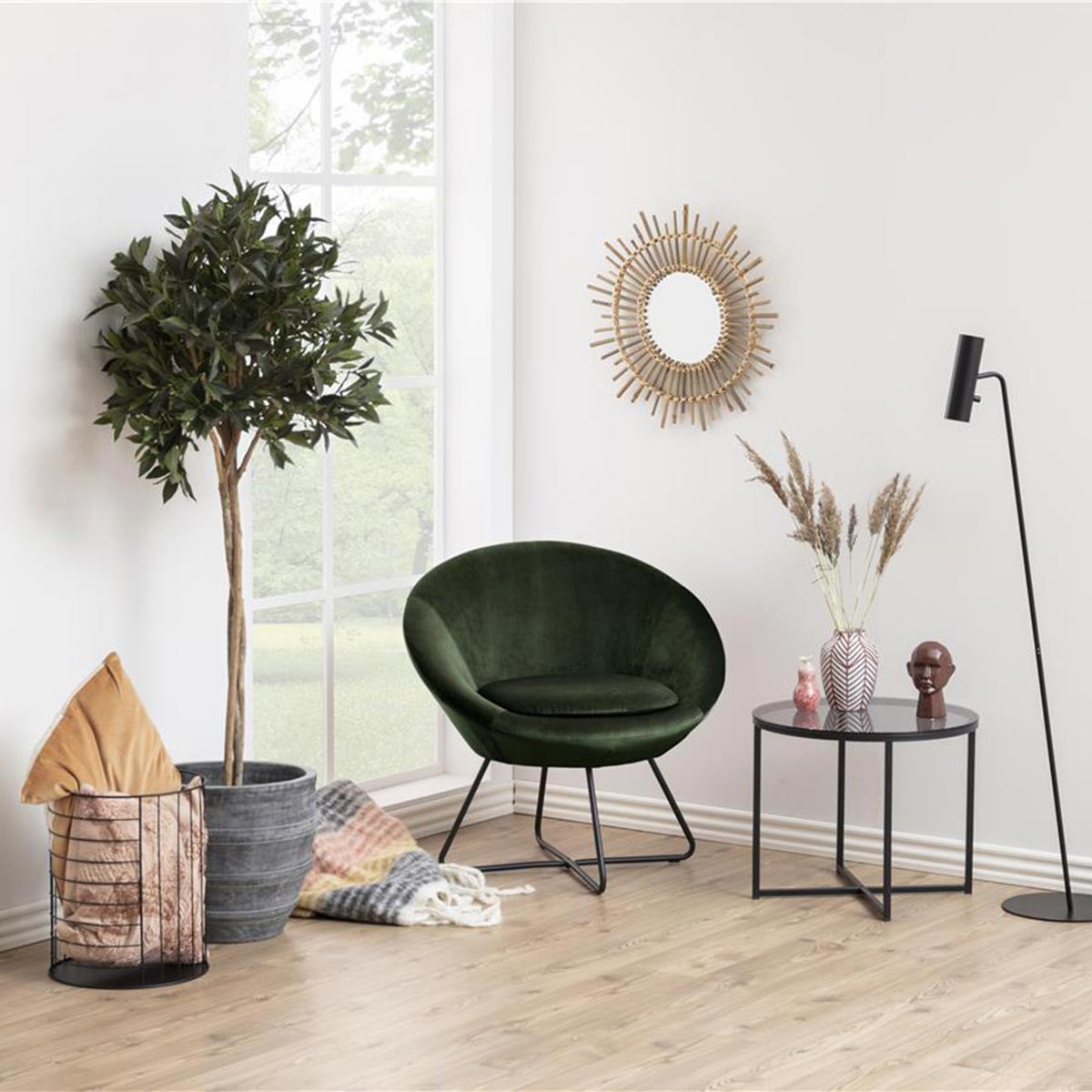 Fauteuil Merel Donkergroen