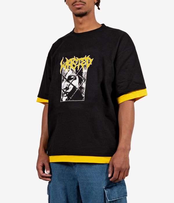 Wasted Paris T-Nine Wire T-Shirt (black golden yellow)