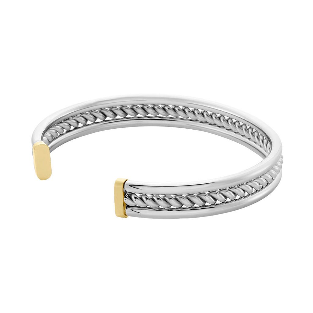 Bracelet Jonc Ouvert Acier Blanc Winnoc