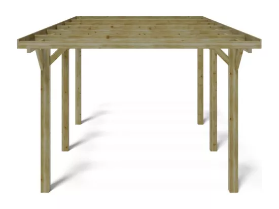 Carport, abri de voiture 3,04x5,12 m - 15,56 m2 - CAR10 - ALTANKA