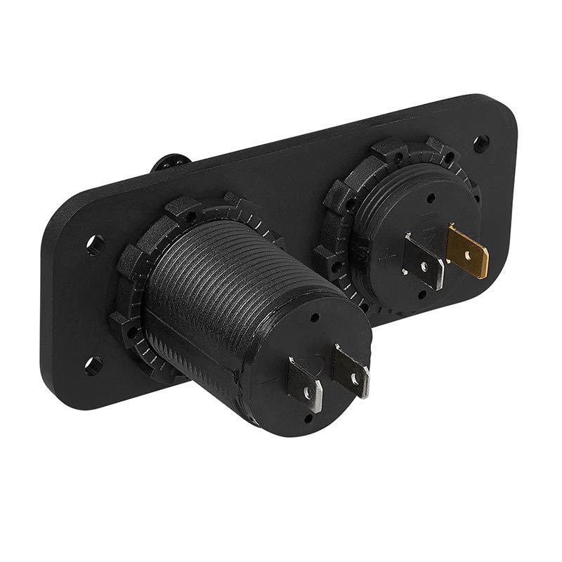 ProPlus Einbau Kit Voltmeter 30 V und USB Doppelsteckdose 2 Mal 2100 mA