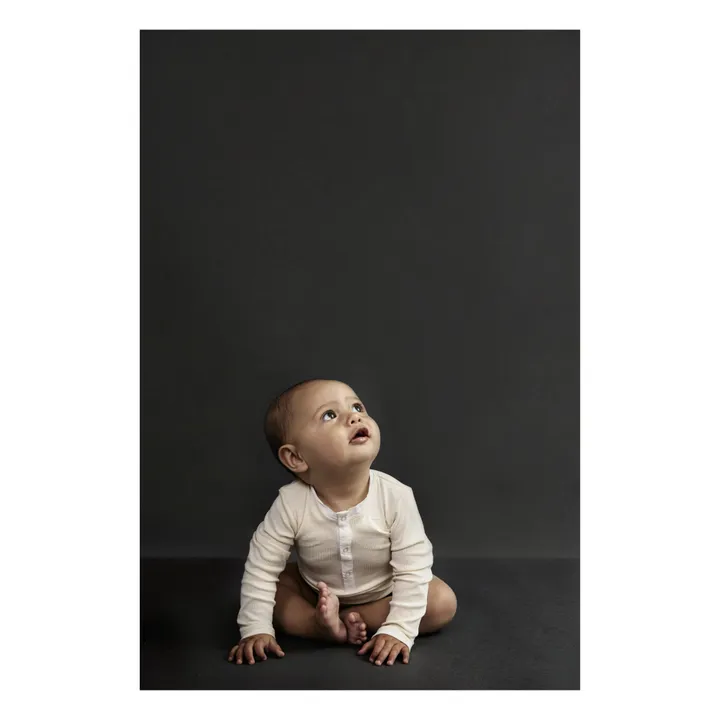 Gray Label Body Basique Henley Coton Bio | Blanc cassé