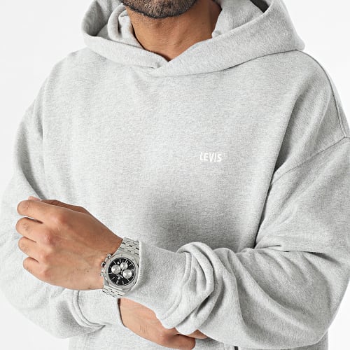 Sweat Capuche A3767 Gris Chiné