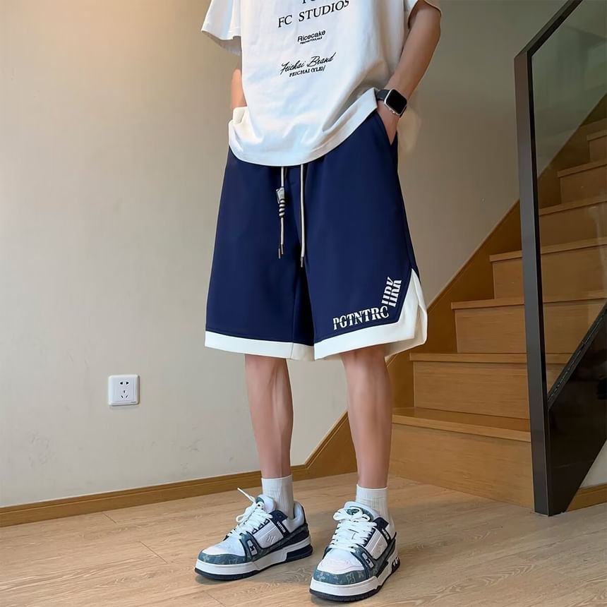 Neonity Wear - Shorts met elastische taille en letters