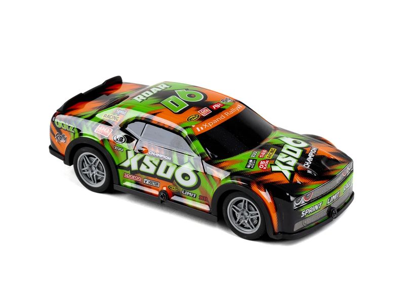 TEC-TOY Auto Roar SXO6 mit Licht, Grün/Orange, 1:22 Ferngesteuerter Sportwagen mit Licht für Kinder ab 3 Jahren