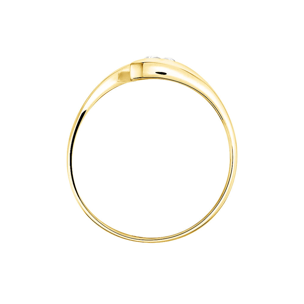 Bague Solitaire Camilia Or Jaune Oxyde De Zirconium