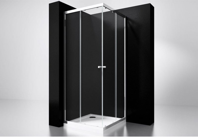 Best Design - Project - Douche Hoekinstap - Helder Glas - Aluminium Profiel