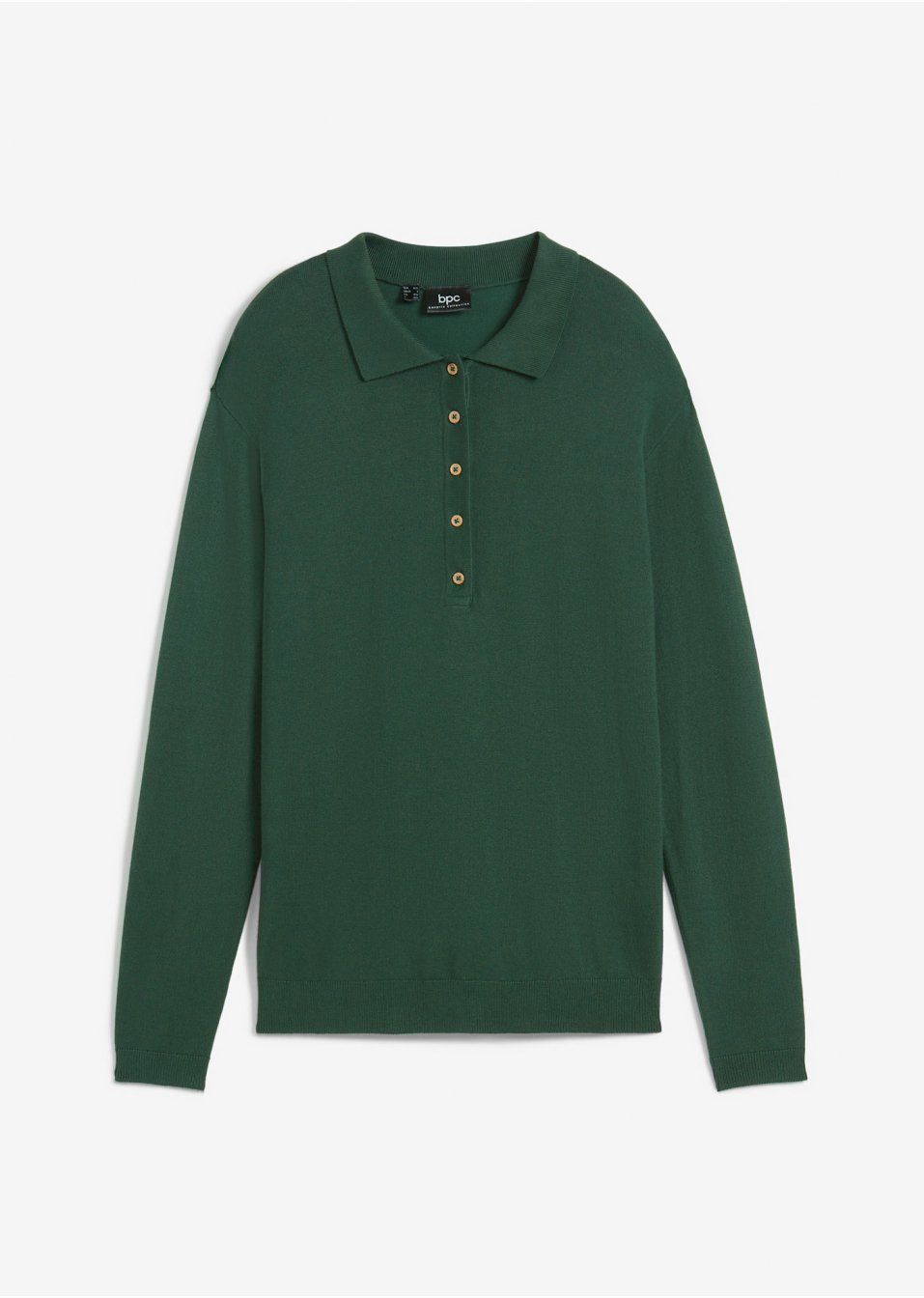 Pull en fine maille avec col et patte de boutonnage