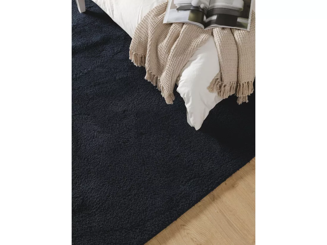 Tapis à poils longs Soda Bleu foncé 240x340 cm