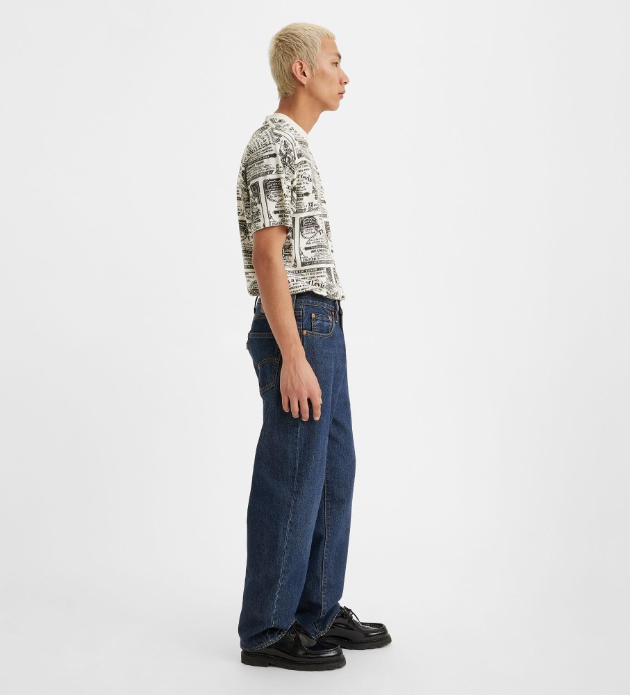 Calça jeans Levi's 568 Stay Loose, cor índigo escuro.