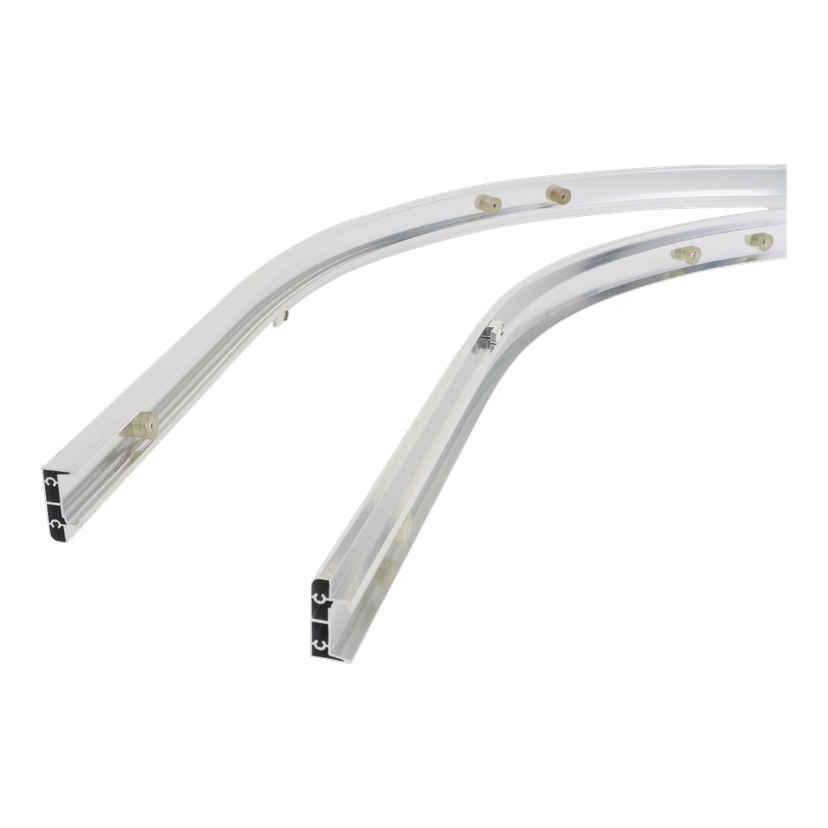 Aluminiumsskinne halvrund for hjul 2-pk