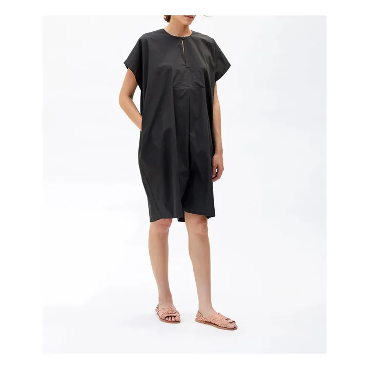 Black Crane Combishort Col V | Gris charbon