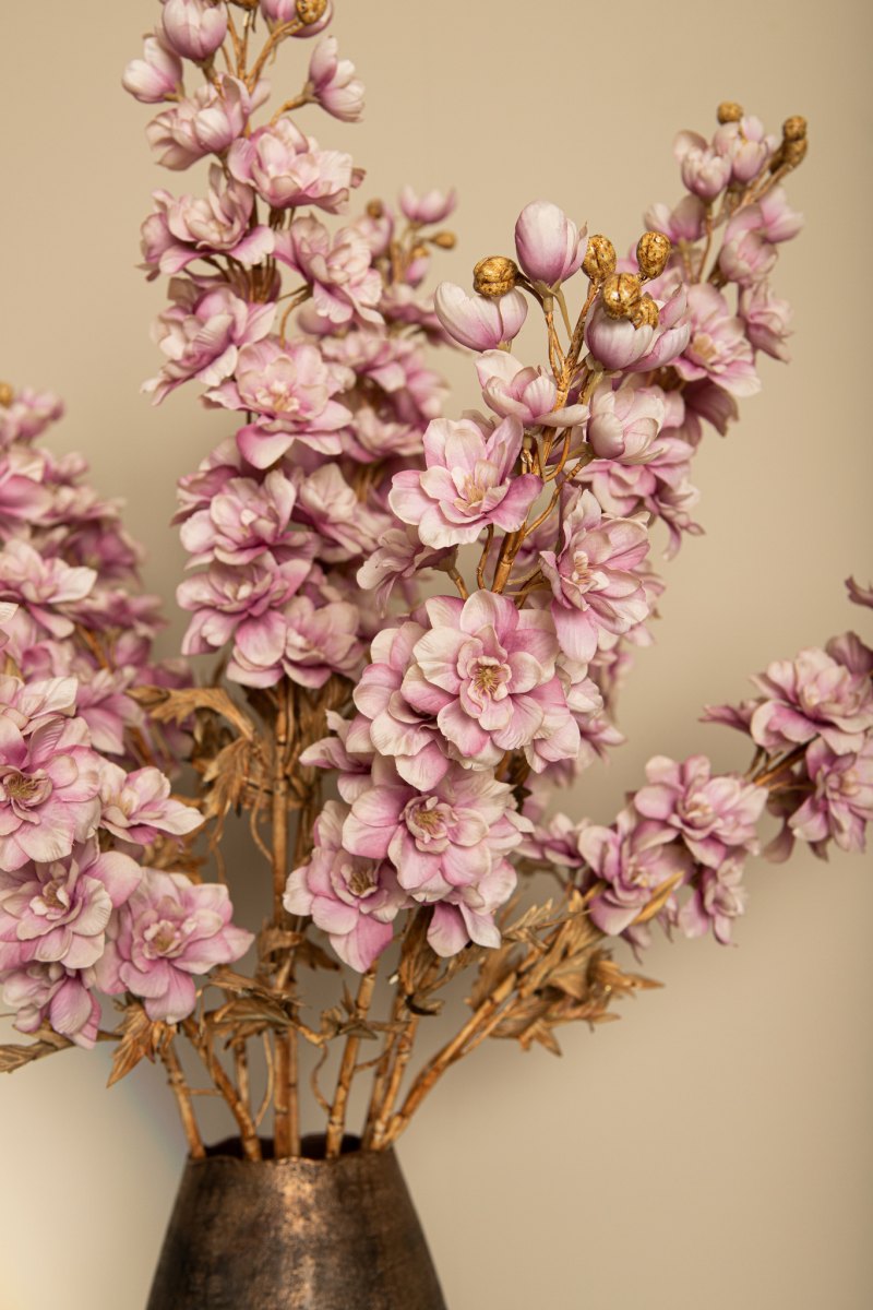 Ptmd fleur artificielle delphinium - 45x11x94 cm - plastique - pourpre