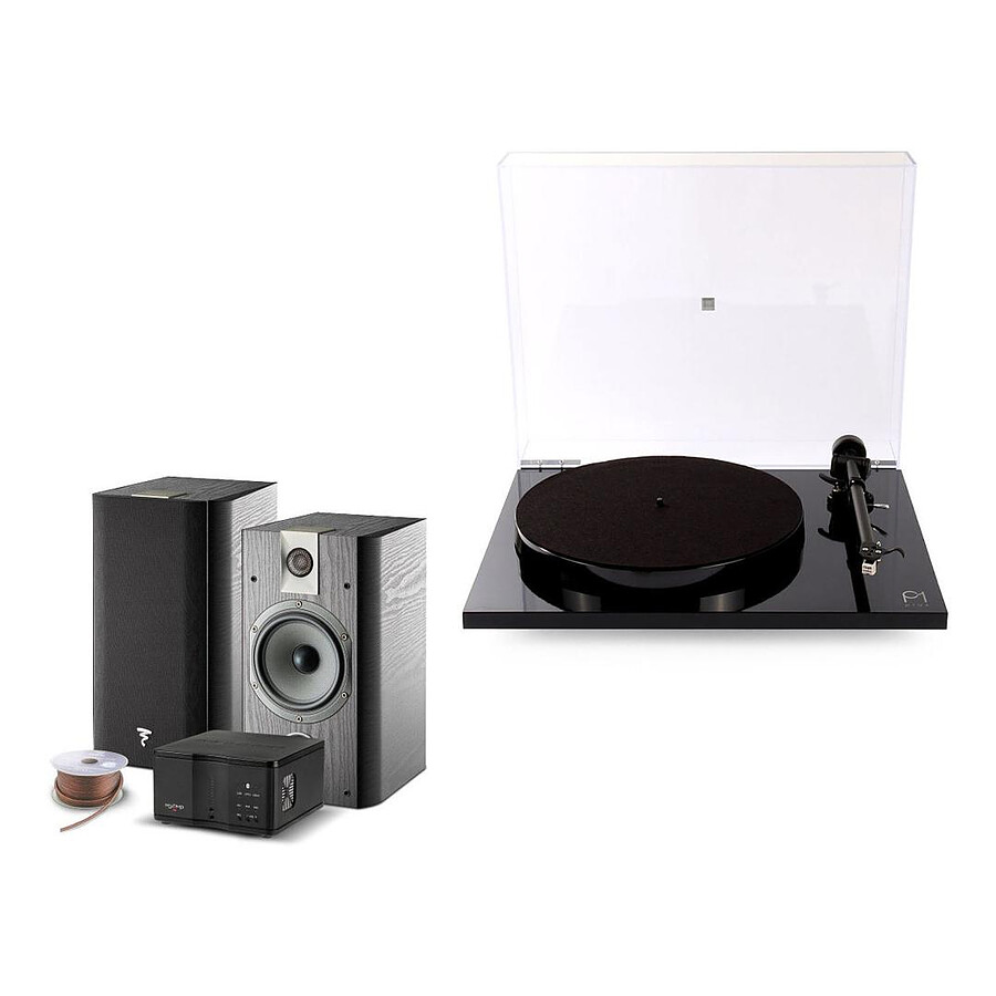 Rega Planar 1 Plus Noir + Focal My Focal System