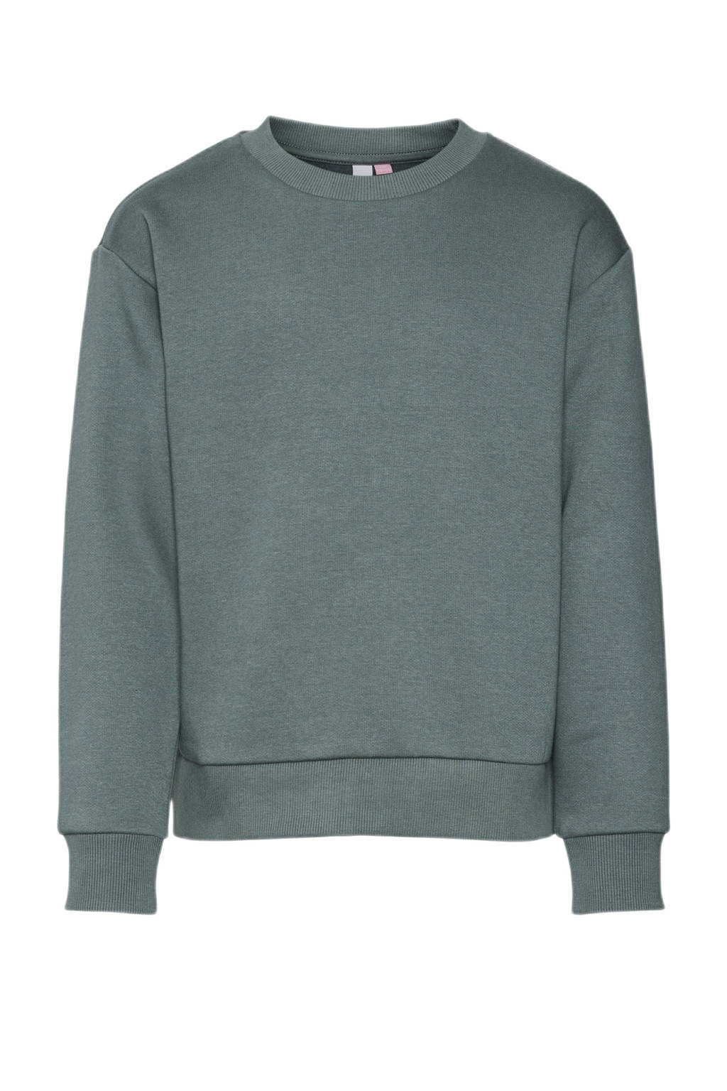 VERO MODA GIRL sweater VMBITTE MALY met backprint donkergroen